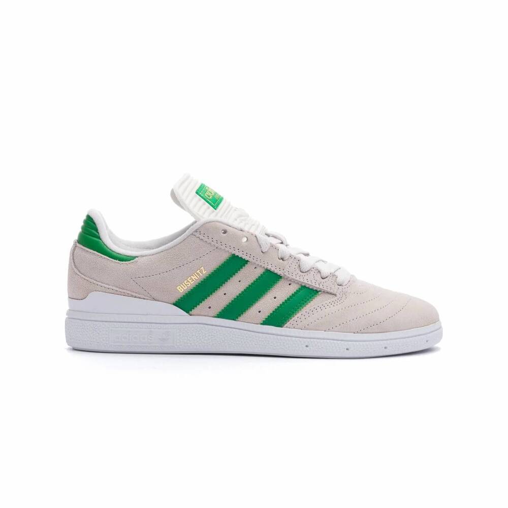 NEW ADIDAS men's busenitz pro skate shoes in crystal white/green
